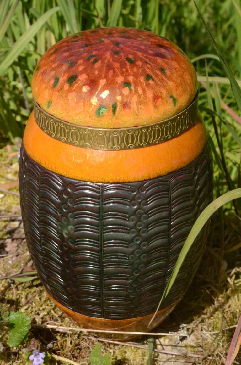 Vase h 18 cm « Orange sicilienne »